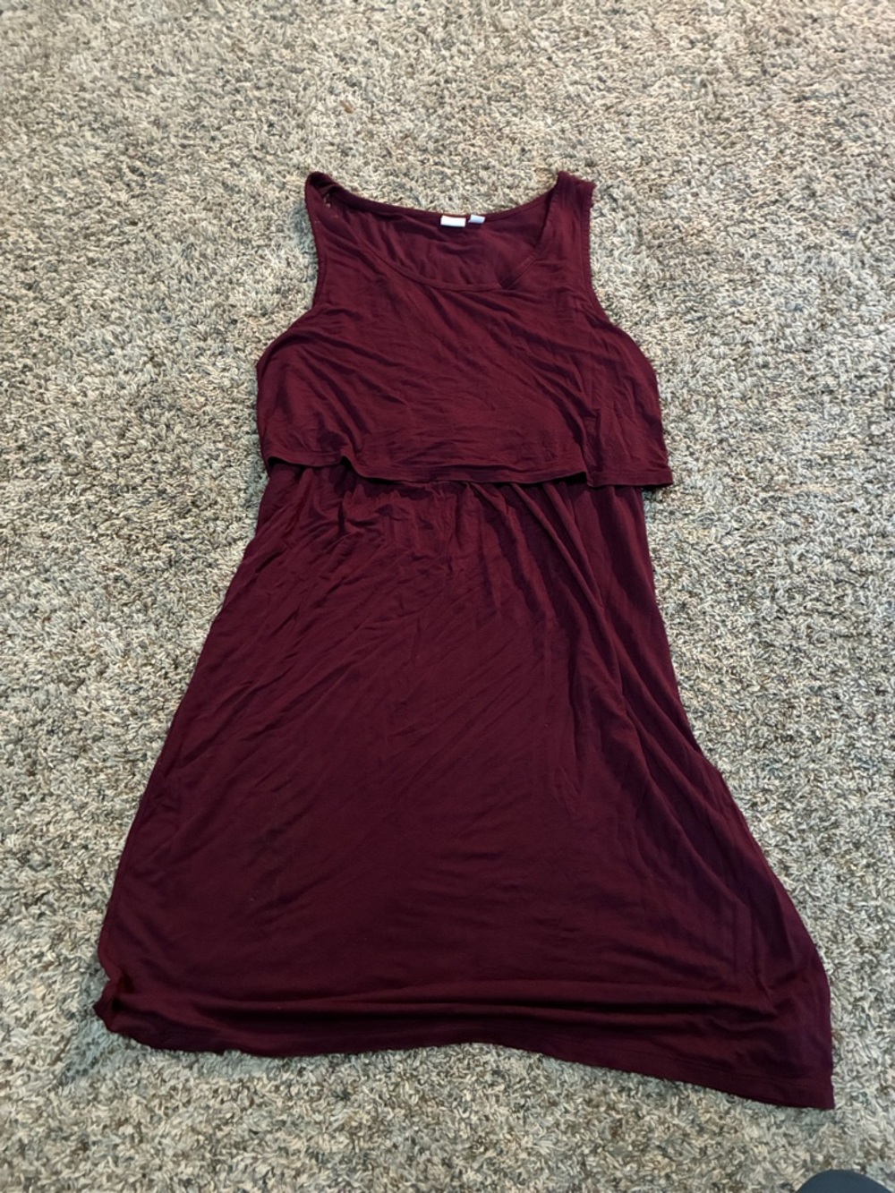 Gap Sleeveless Maternity/Nursing Tank Dress in Burgundy